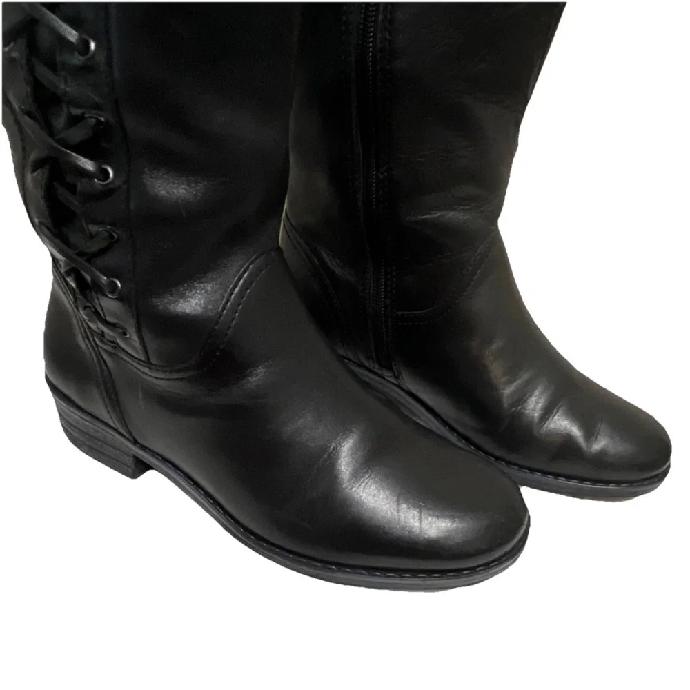 Nurture Kindall black Tall Riding Boots US Size 9.5 Leather Upper